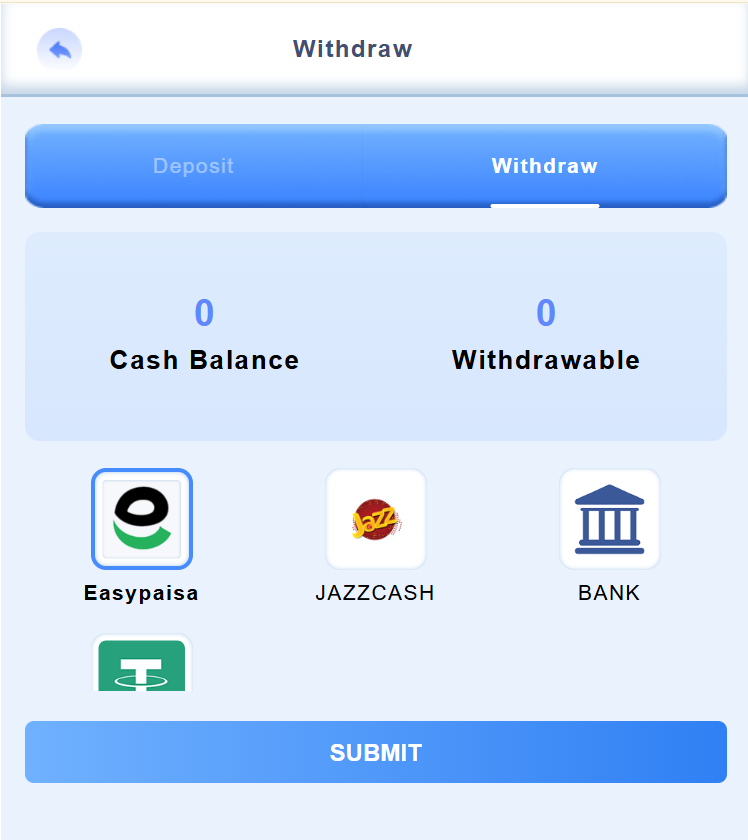 withdrawal on 97 pkr