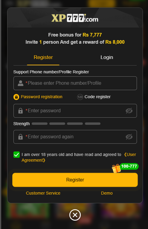 XP777 login