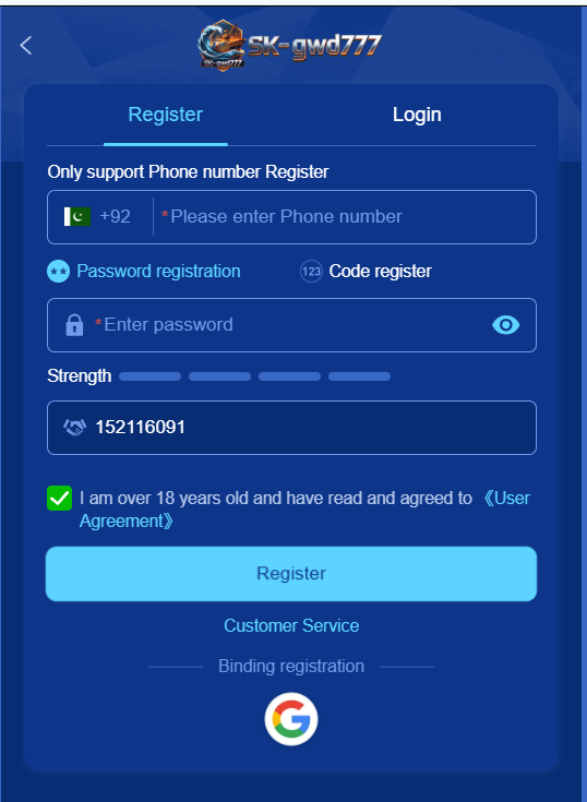 Skgwd777 Game register